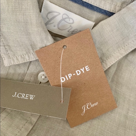 | jcrew stone dip-dye ombré baird mcnutt irish linen shirt | - Picture 2 of 4